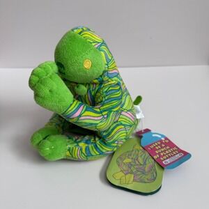 Meow Wolf Fig Sloth Plush Green Pink Recycled Plastic Sustainable Toy NWT